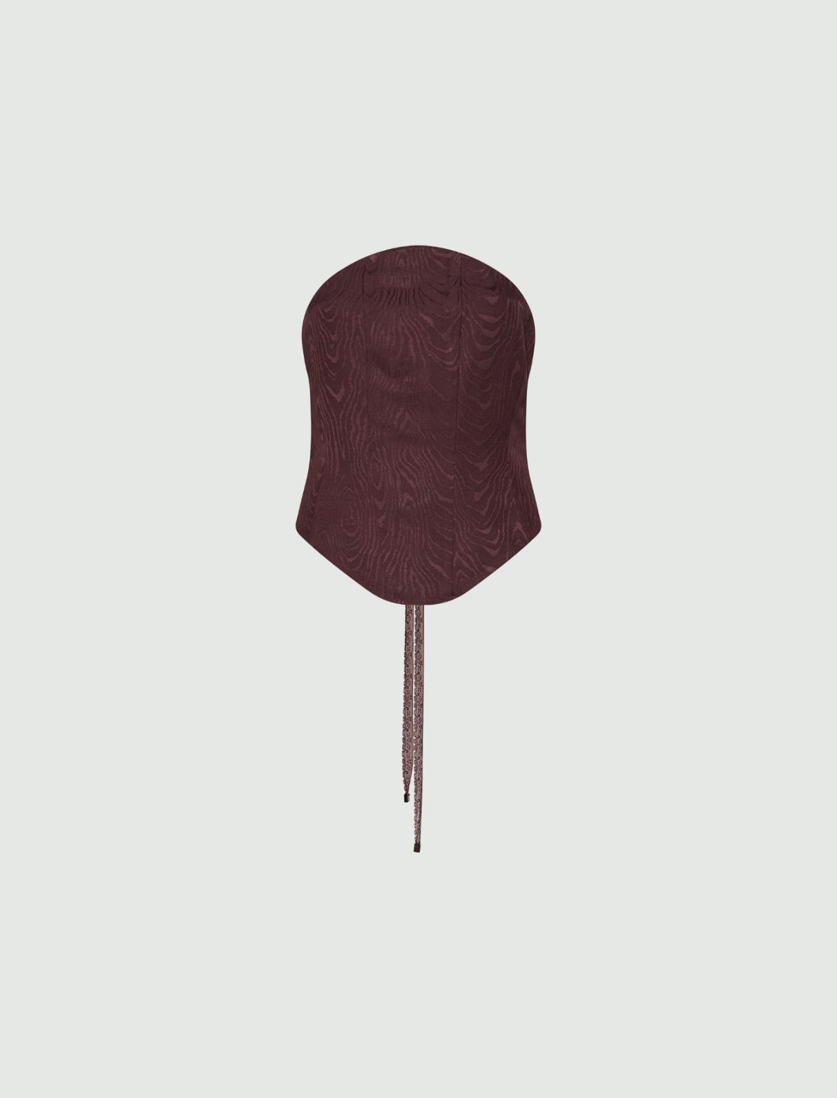 Lace-up bustier - CHOCOLATE - Marella