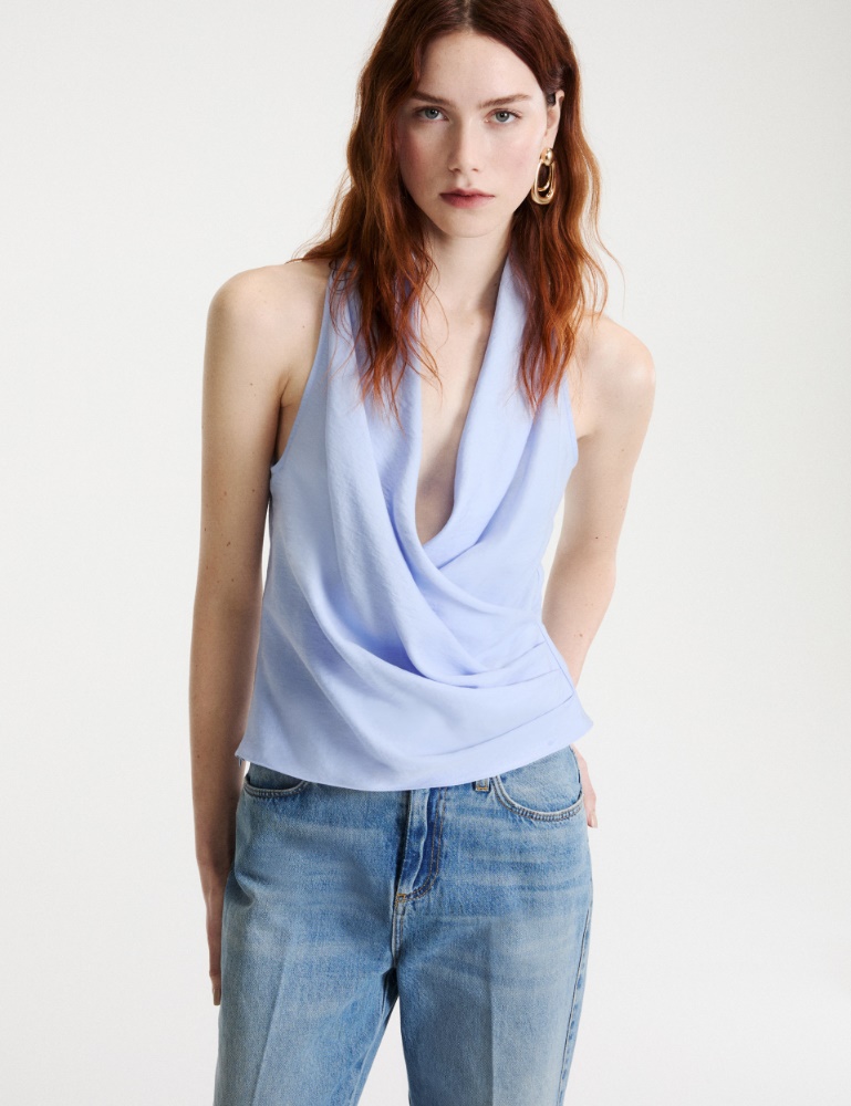 Draped crossover top - Marella