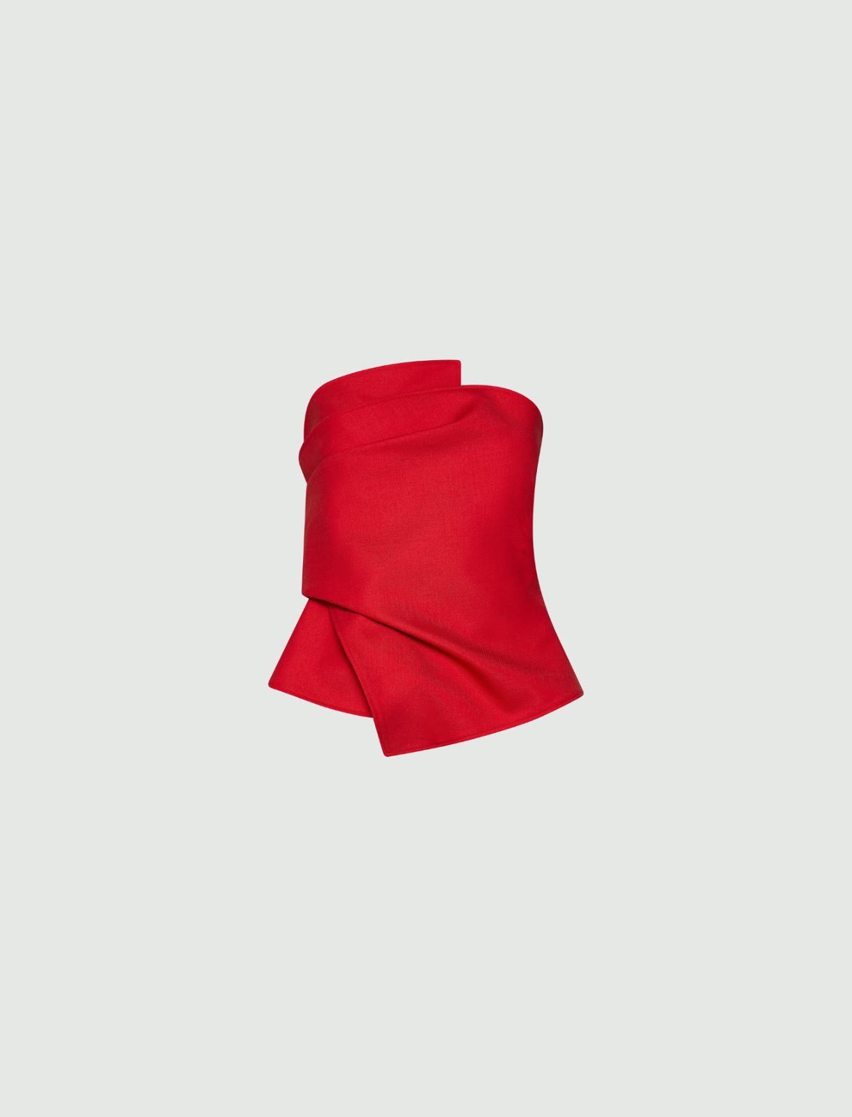 Top bustier in twill stretch - ROSSO - Marella