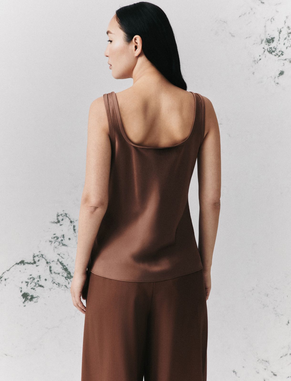 Top aderente in raso - CARAMELLO - Marella - 3