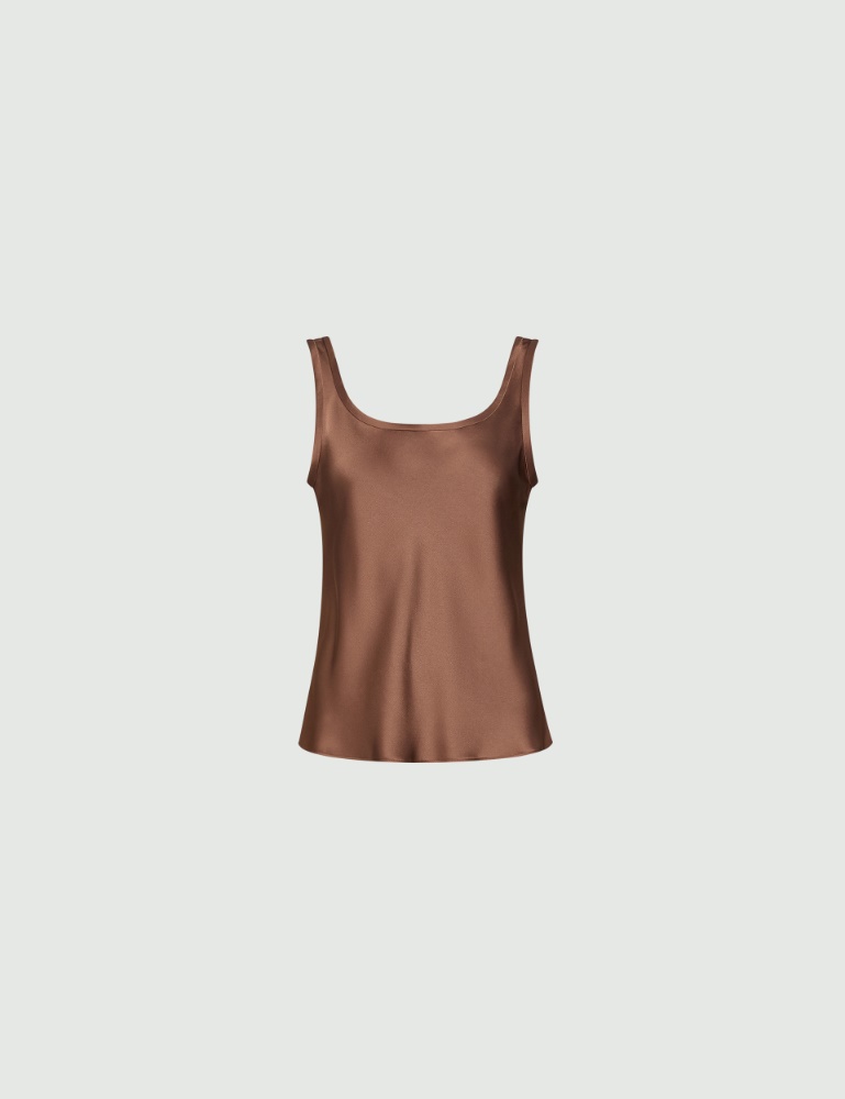 Slim-cut satin top - Marella