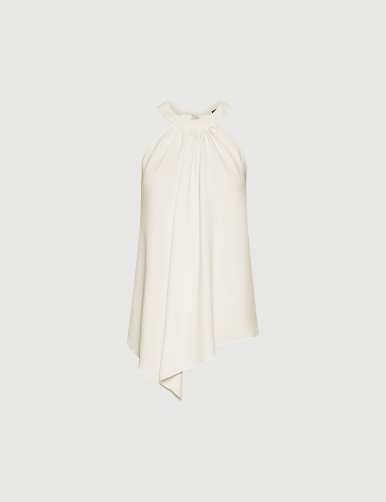 Asymmetric envers satin top - Marella