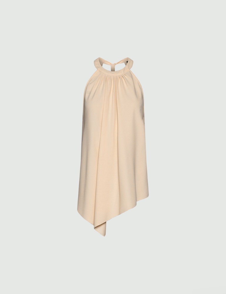 Top asimmetrico in envers satin - Marella