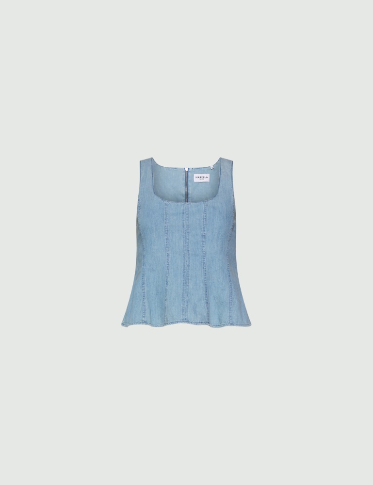 Shaped denim top - Marella