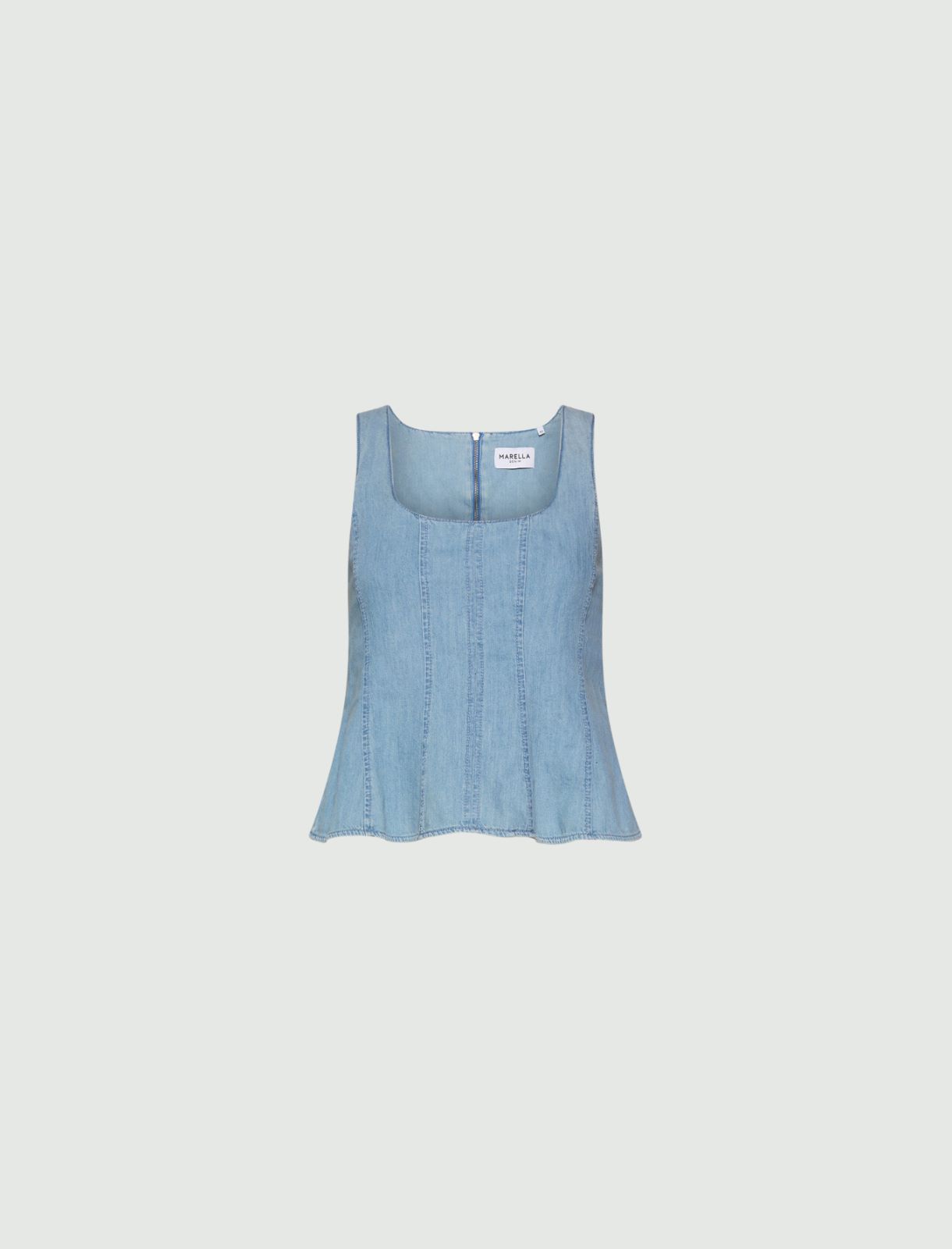 Shaped denim top - BLUE JEANS - Marella