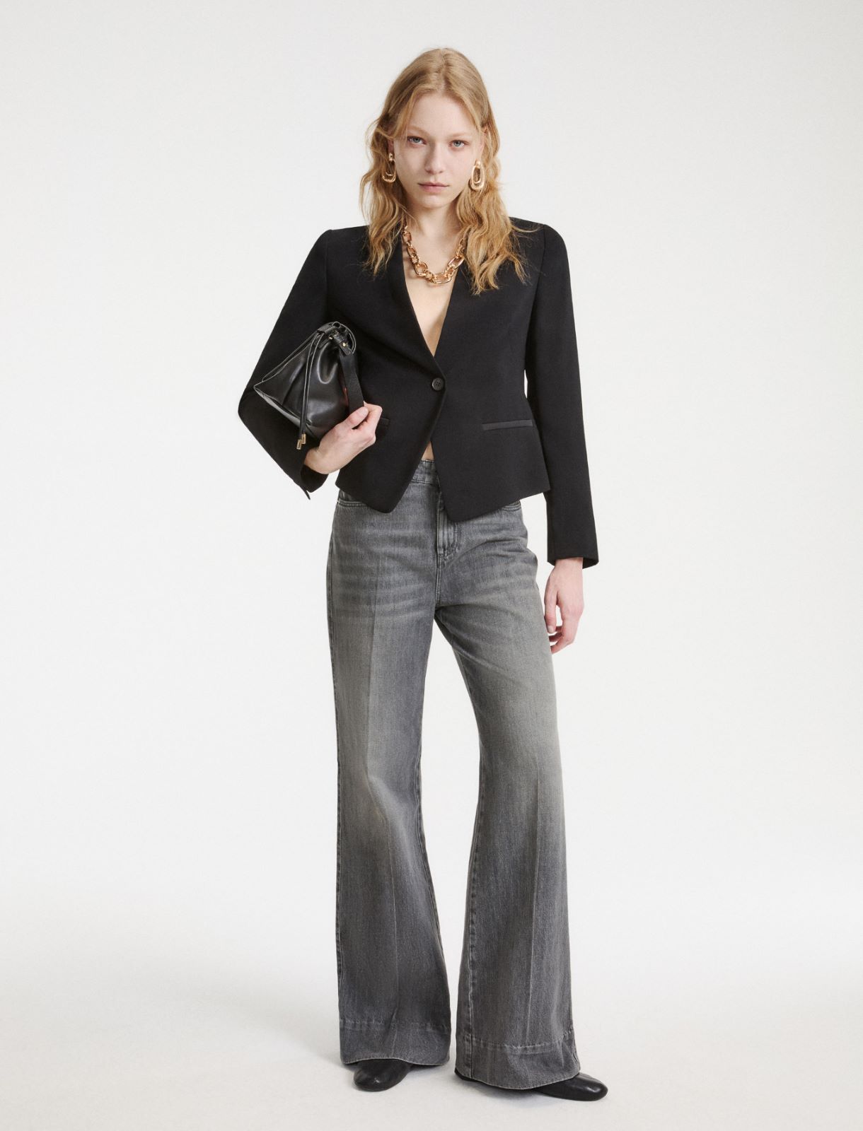 Jean à jambe large - GRIS - Marella - 2