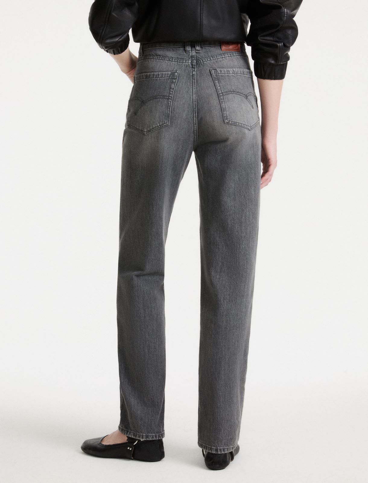 High-waisted mom-cut jeans - GREY - Marella - 3