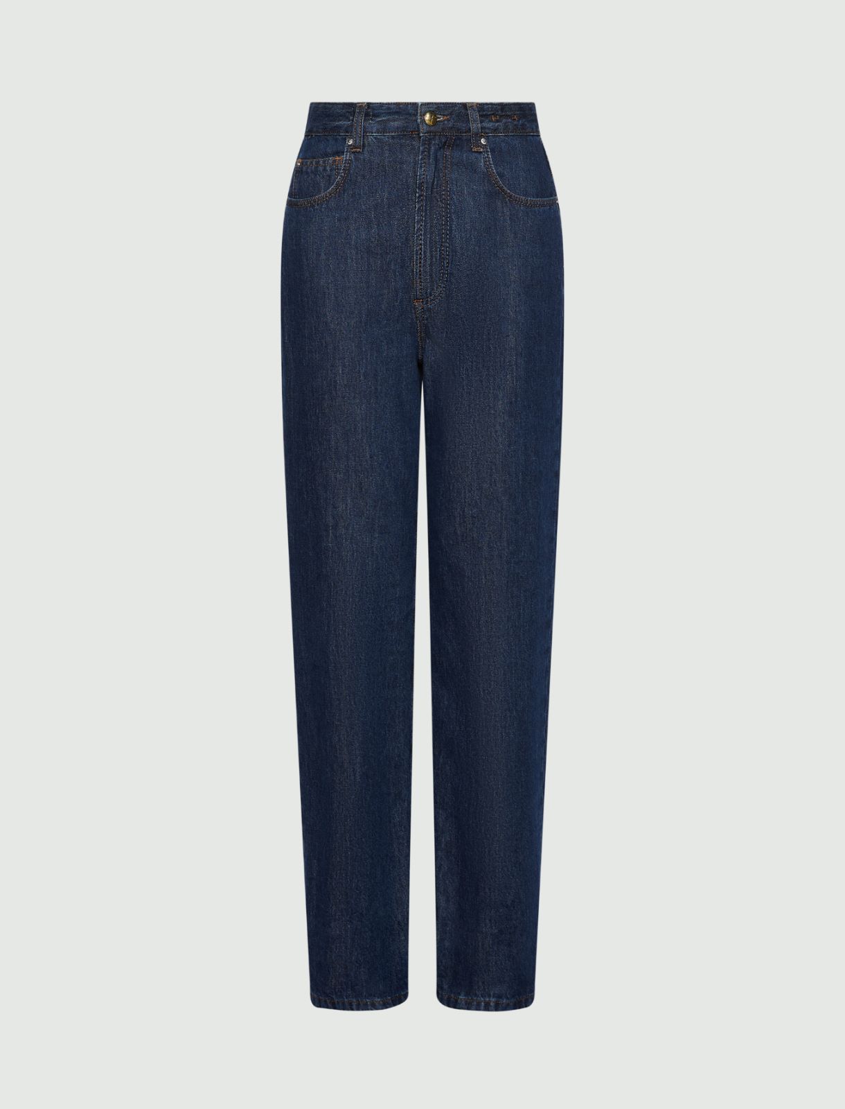 High-waisted mom-cut jeans - NAVY - Marella