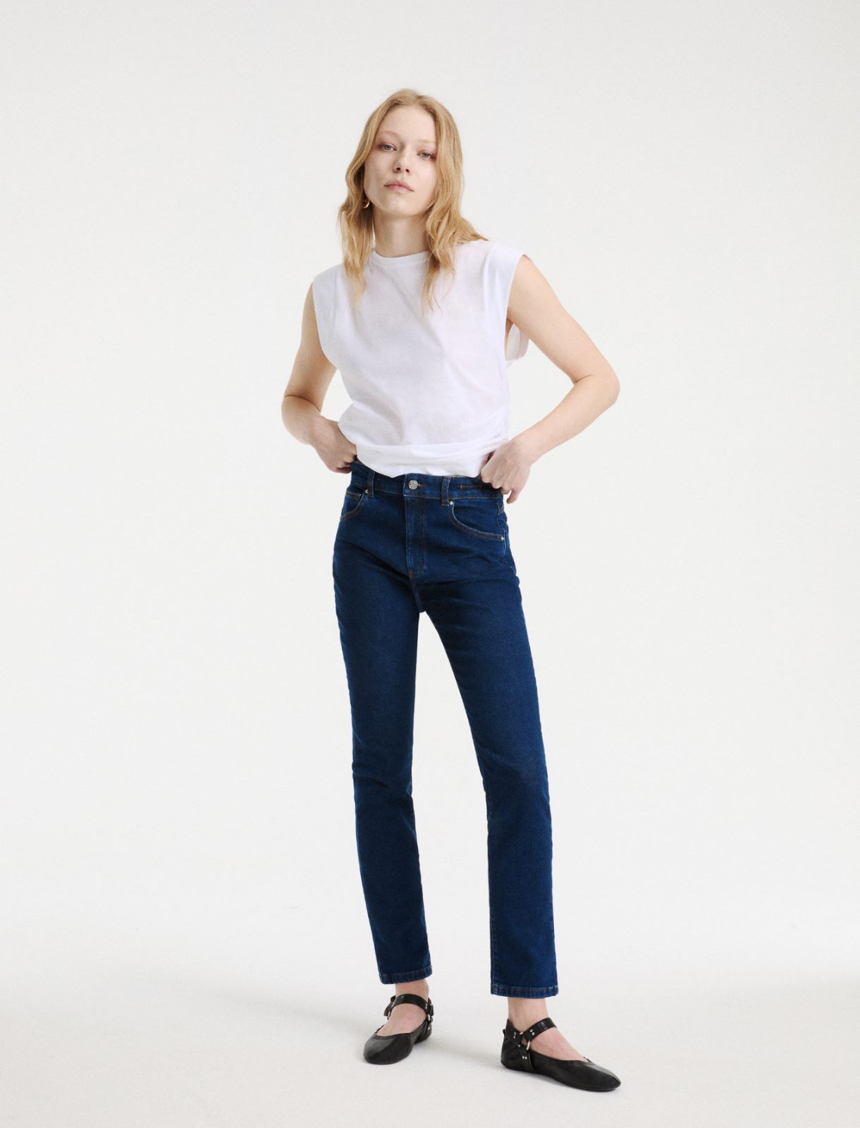 Jean coupe slim en denim stretch - MARINE - Marella - 2
