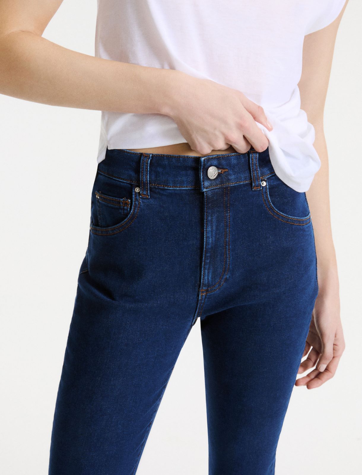 Jean coupe slim en denim stretch - MARINE - Marella - 5