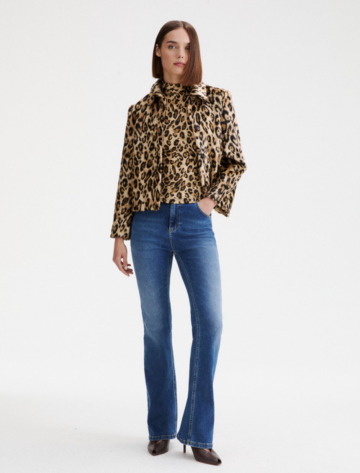 Jean bootcut en denim stretch - BLEU ELECTRIQUE - Marella - 2