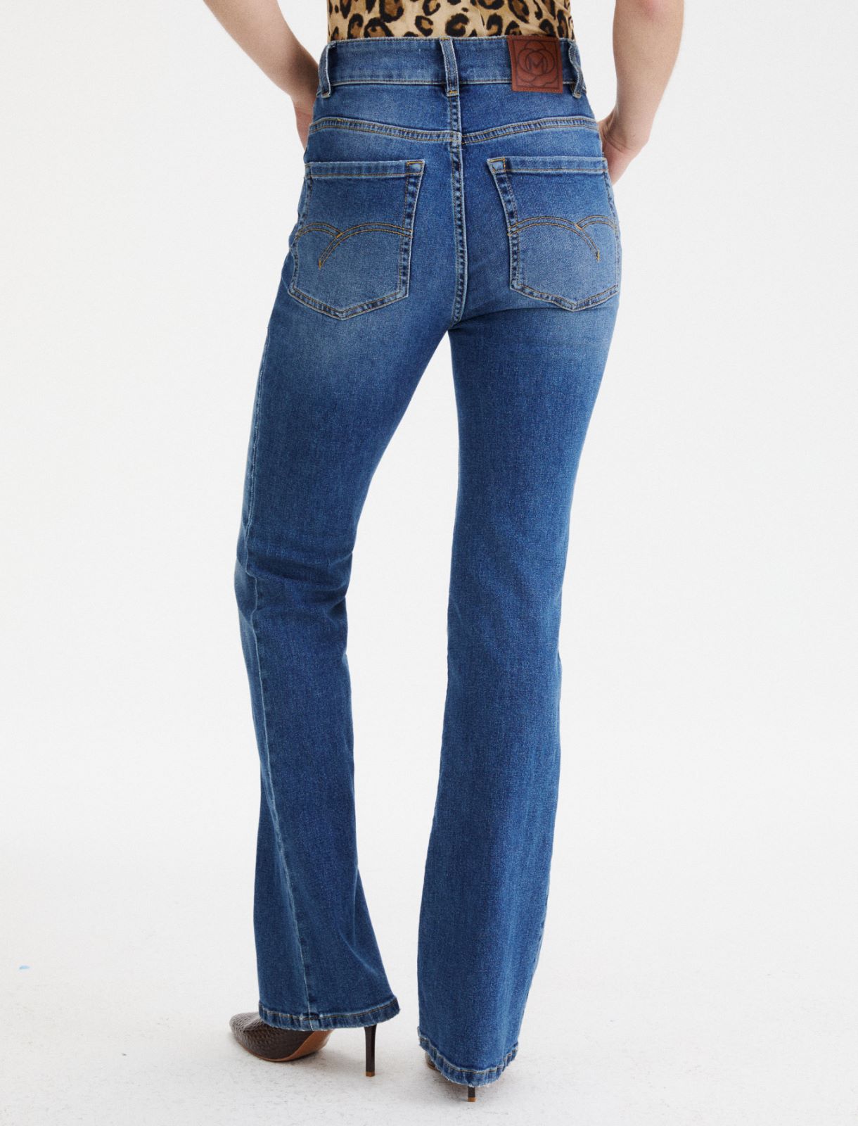 Jean bootcut en denim stretch - BLEU ELECTRIQUE - Marella - 3