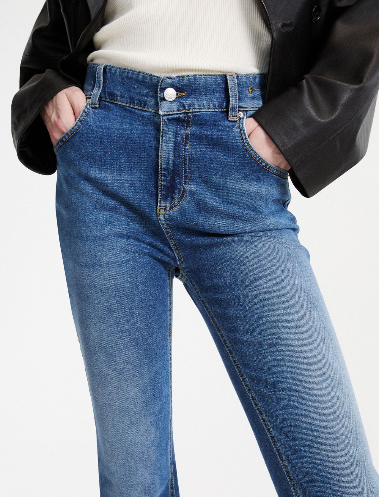 Jean bootcut en denim stretch - BLEU ELECTRIQUE - Marella - 6