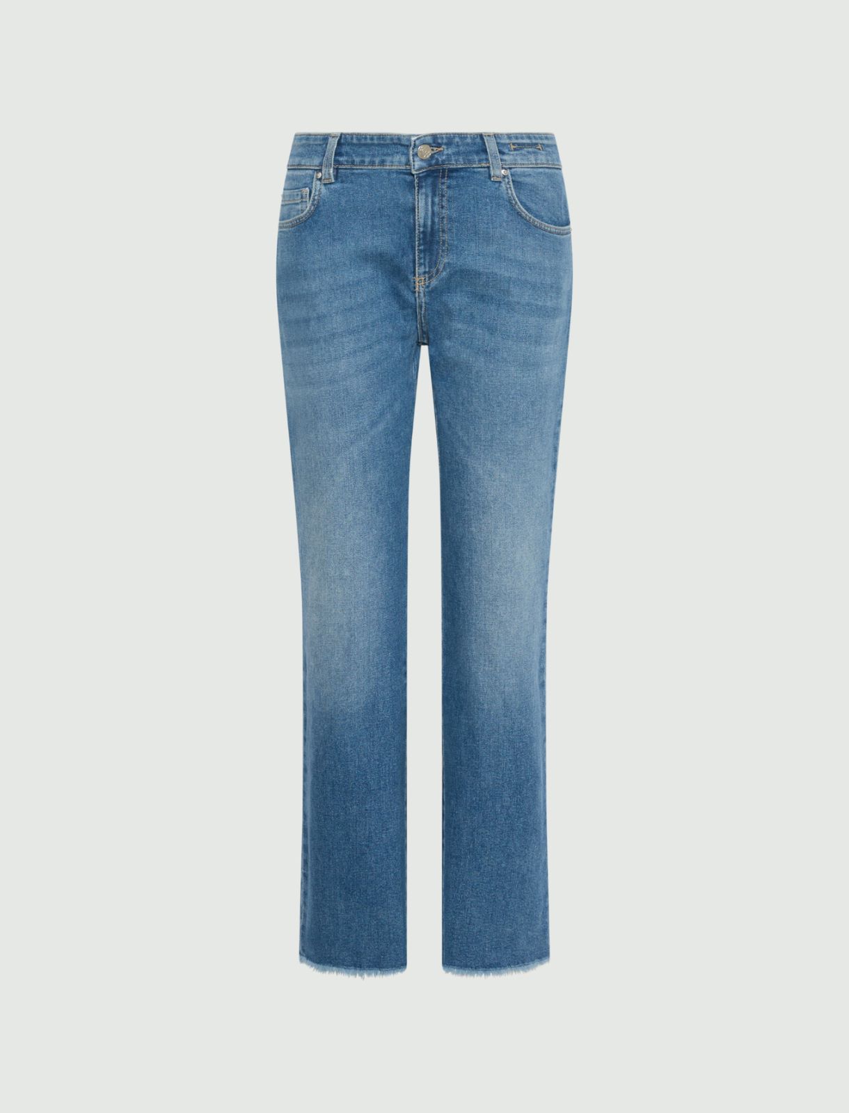 New-Flare-Jeans aus Stretch-Denim - PUDERBLAU - Marella