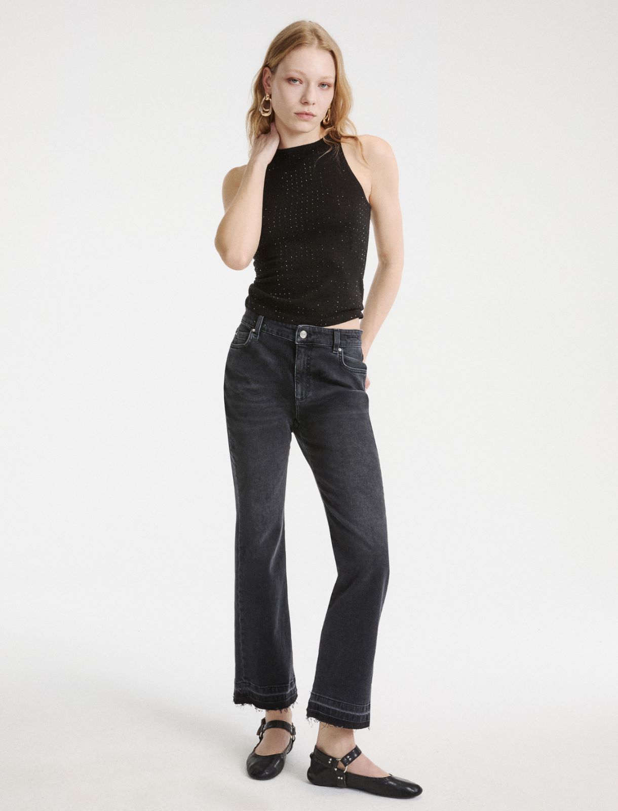 New-Flare-Jeans aus Stretch-Denim - SCHWARZ - Marella - 4