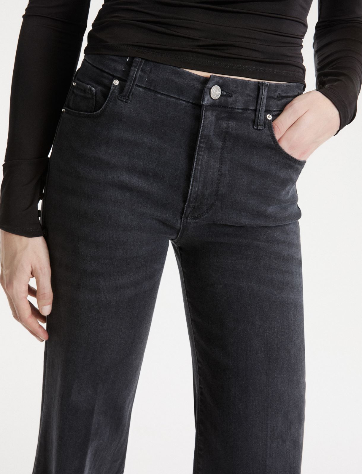 Jean large raccourci - NOIR - Marella - 5