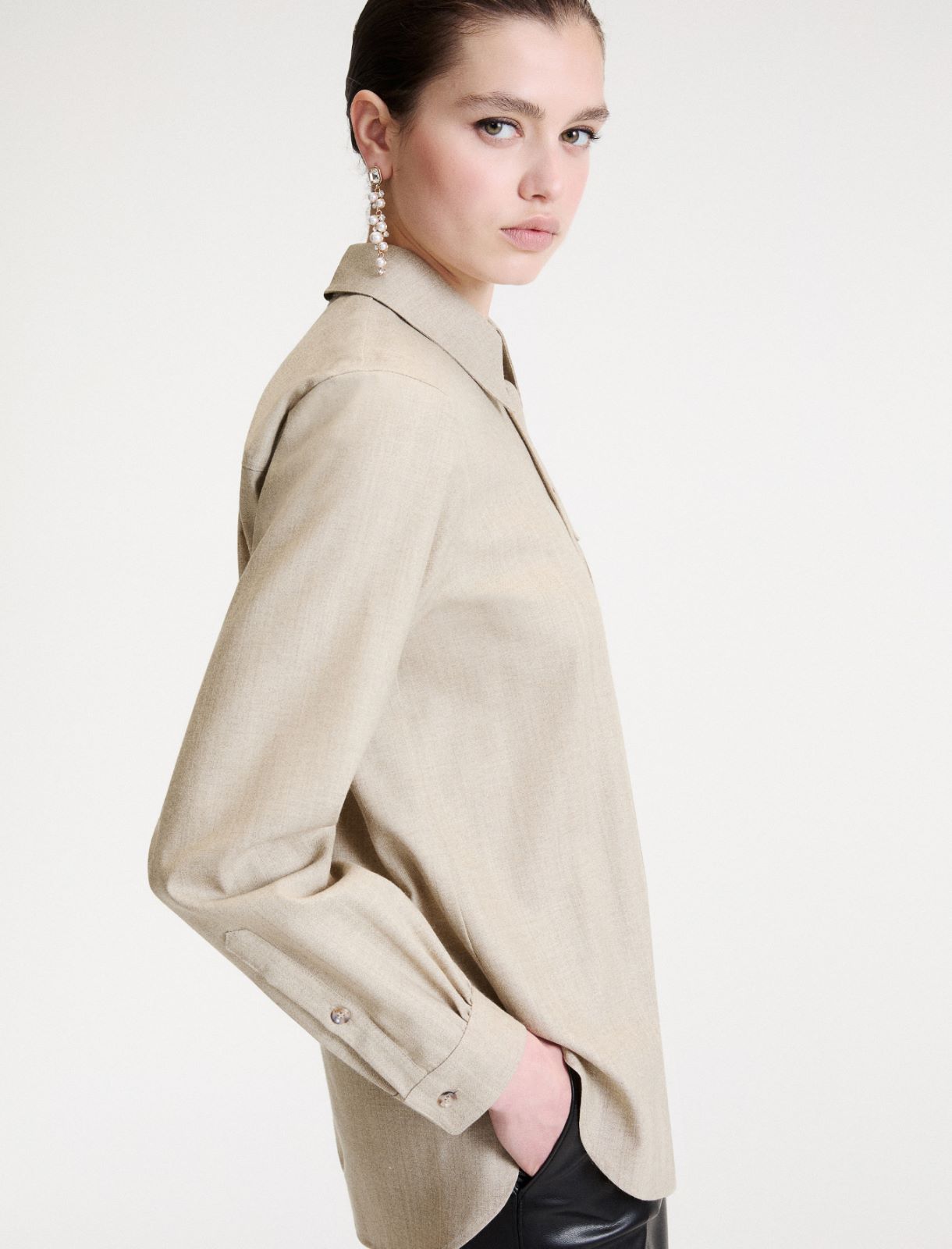 Wool-blend shirt - OREGANO - Marella - 5
