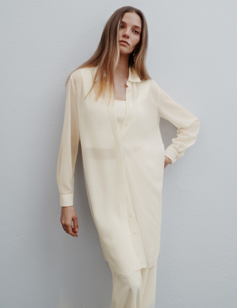 Long georgette shirt with necklace - Marella
