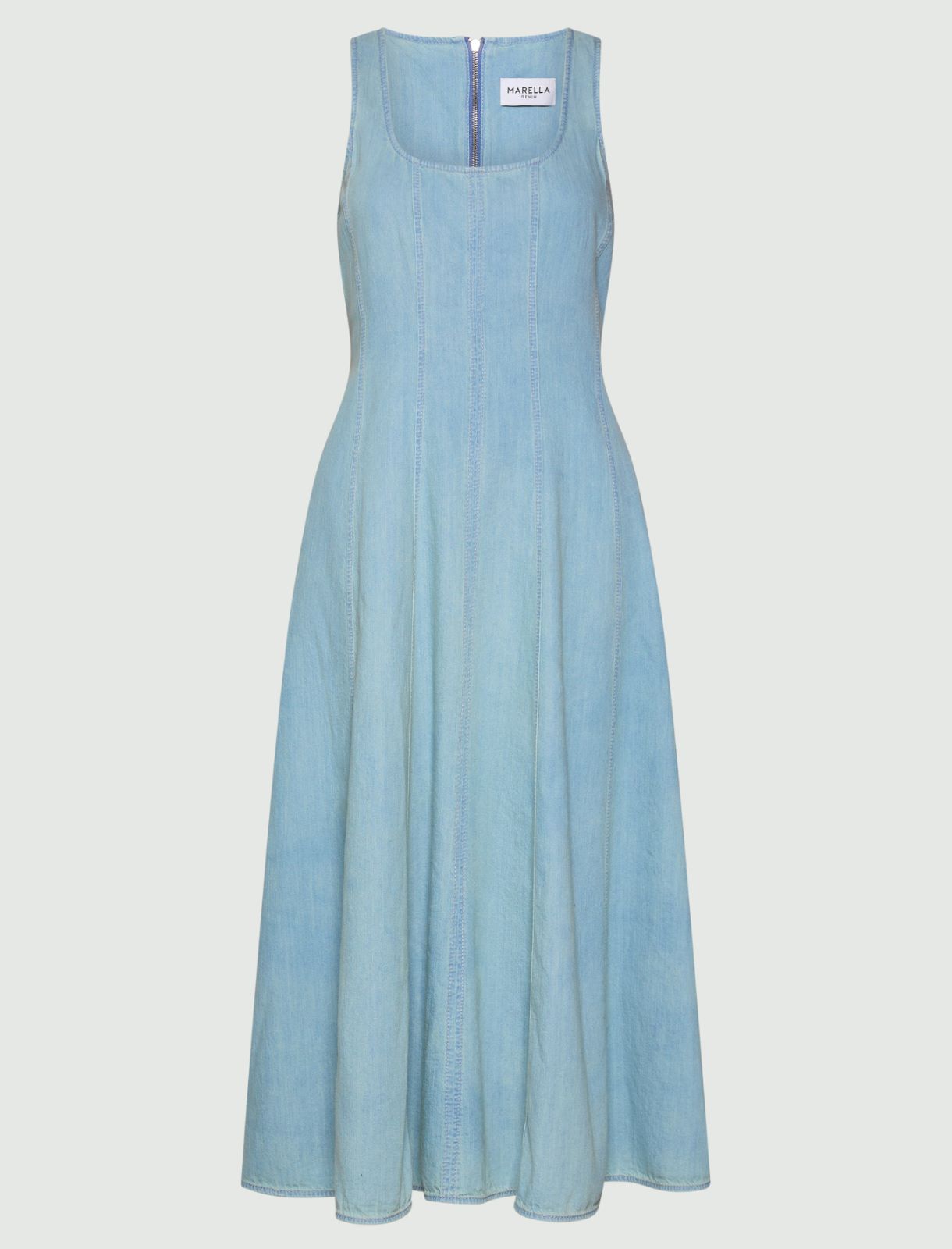 Robe cintrée en denim fluide - BLEU JEANS - Marella