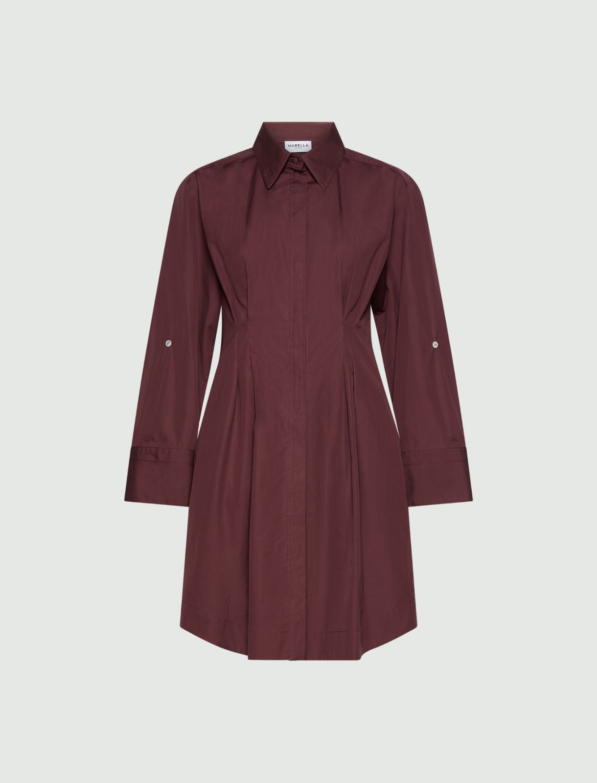 Poplin shirt dress - BORDEAUX - Marella