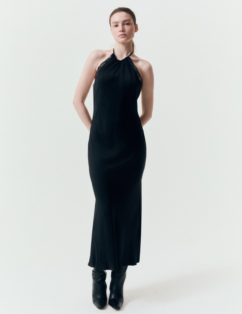 Sleeveless lace-trimmed dress - Marella