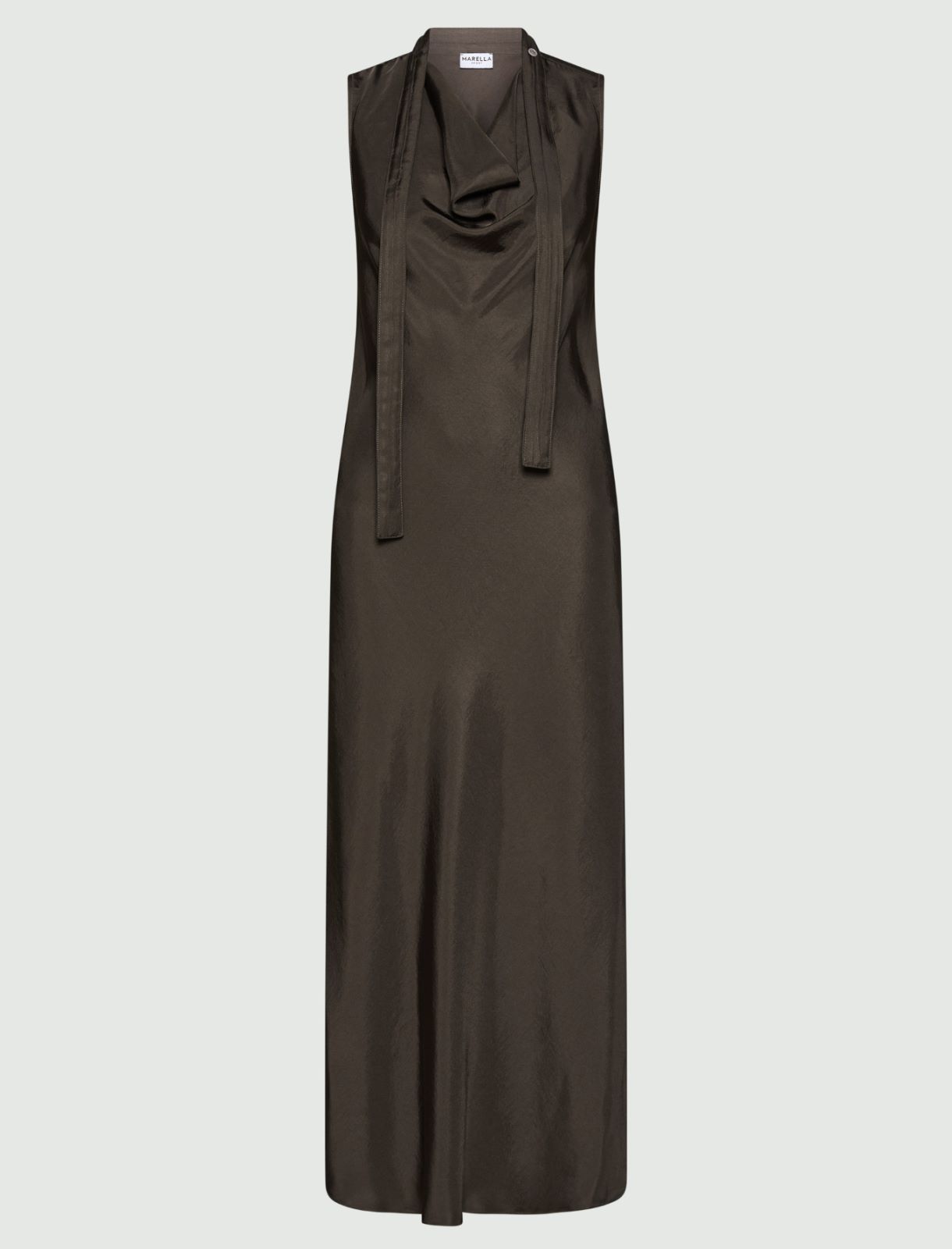 Ärmelloses Kleid aus Twill - ANTHRAZIT - Marella
