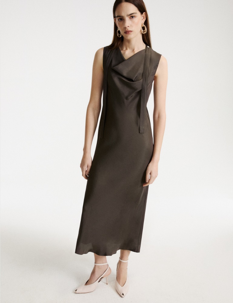 Sleeveless twill dress - Marella