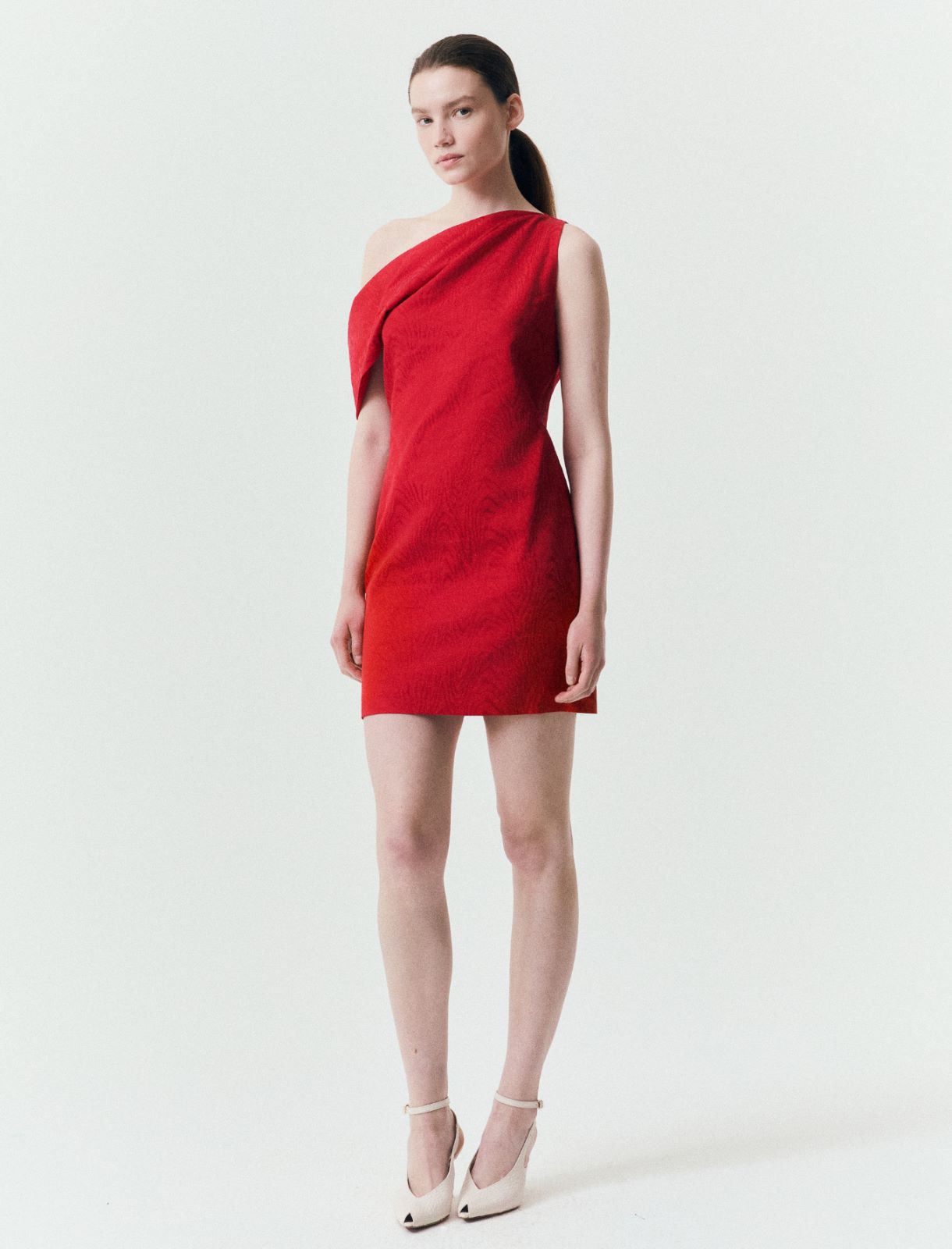 One-shoulder dress - RED - Marella - 2