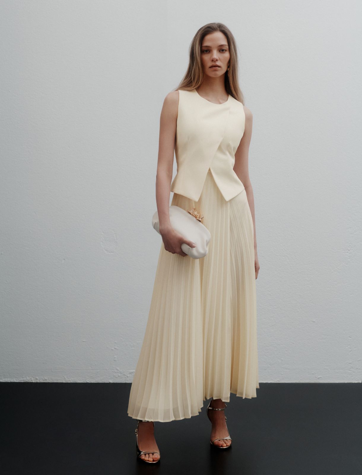 Robe bi-matière - BLANC LAINE - Marella - 2