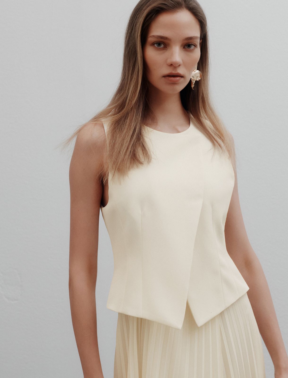 Robe bi-matière - BLANC LAINE - Marella - 5
