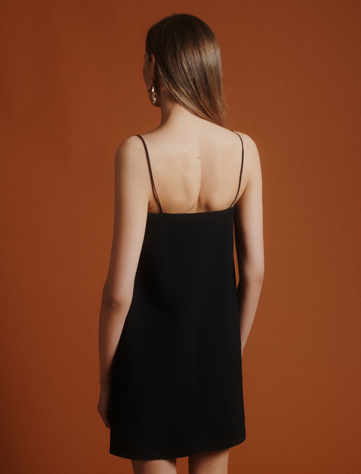 Envers satin bustier dress - BLACK - Marella - 3