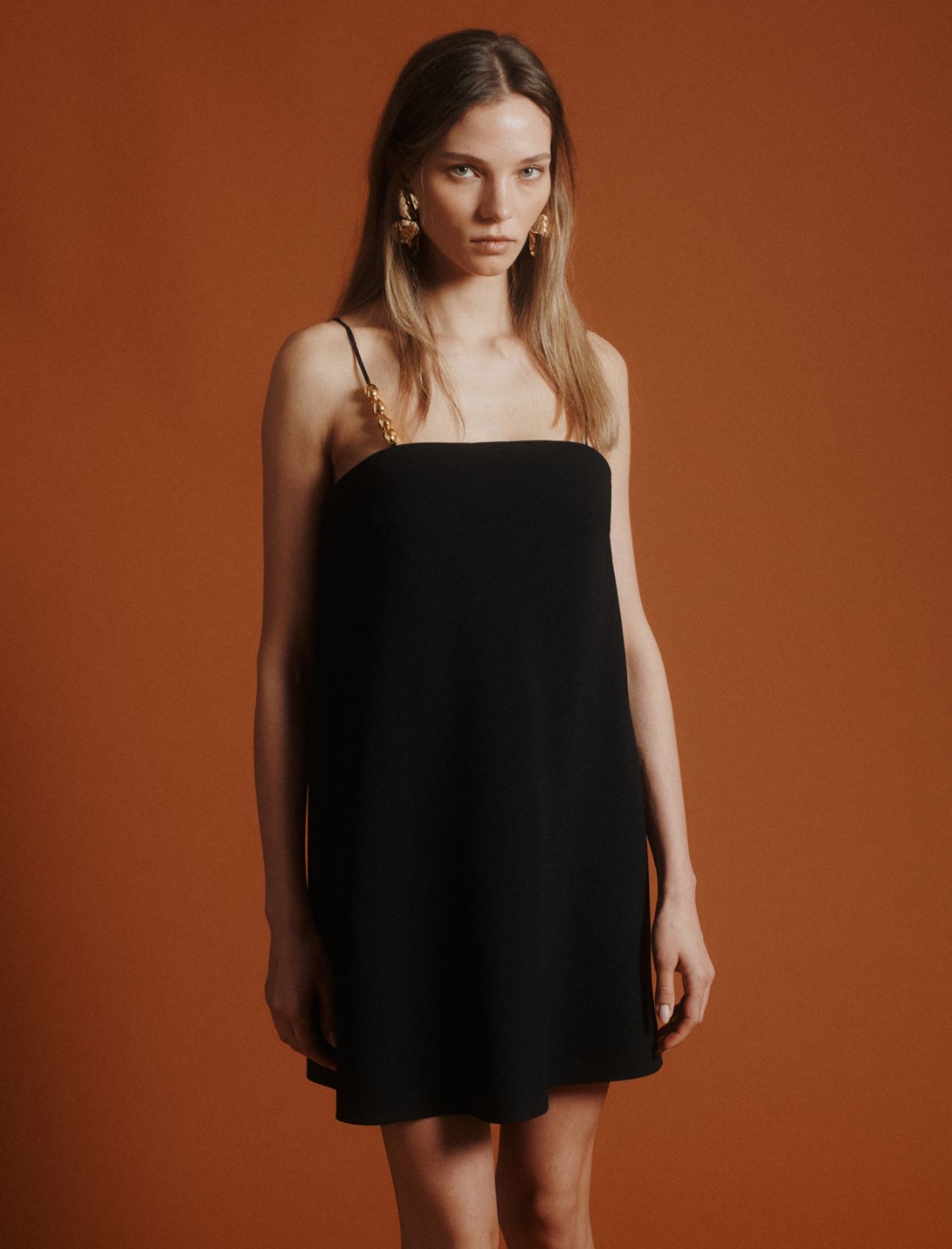 Envers satin bustier dress - BLACK - Marella - 4