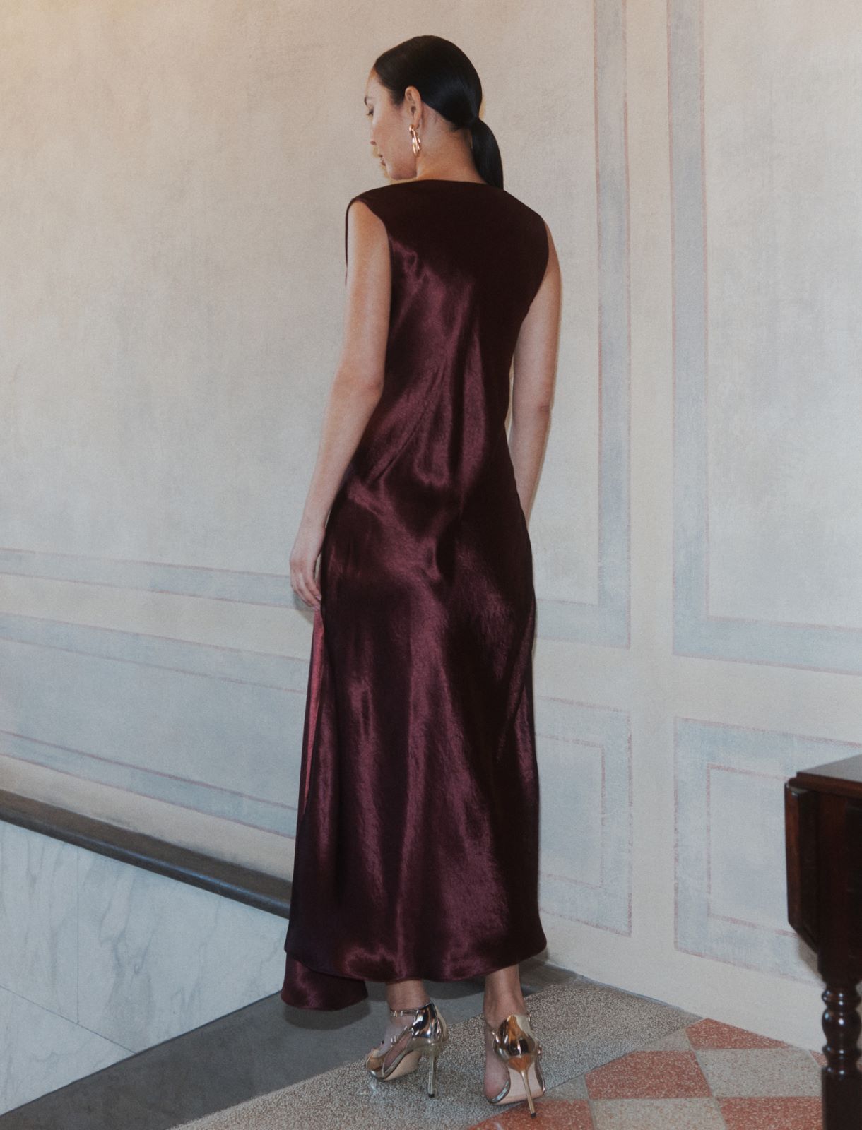 Lightweight satin dress - BORDEAUX - Marella - 3
