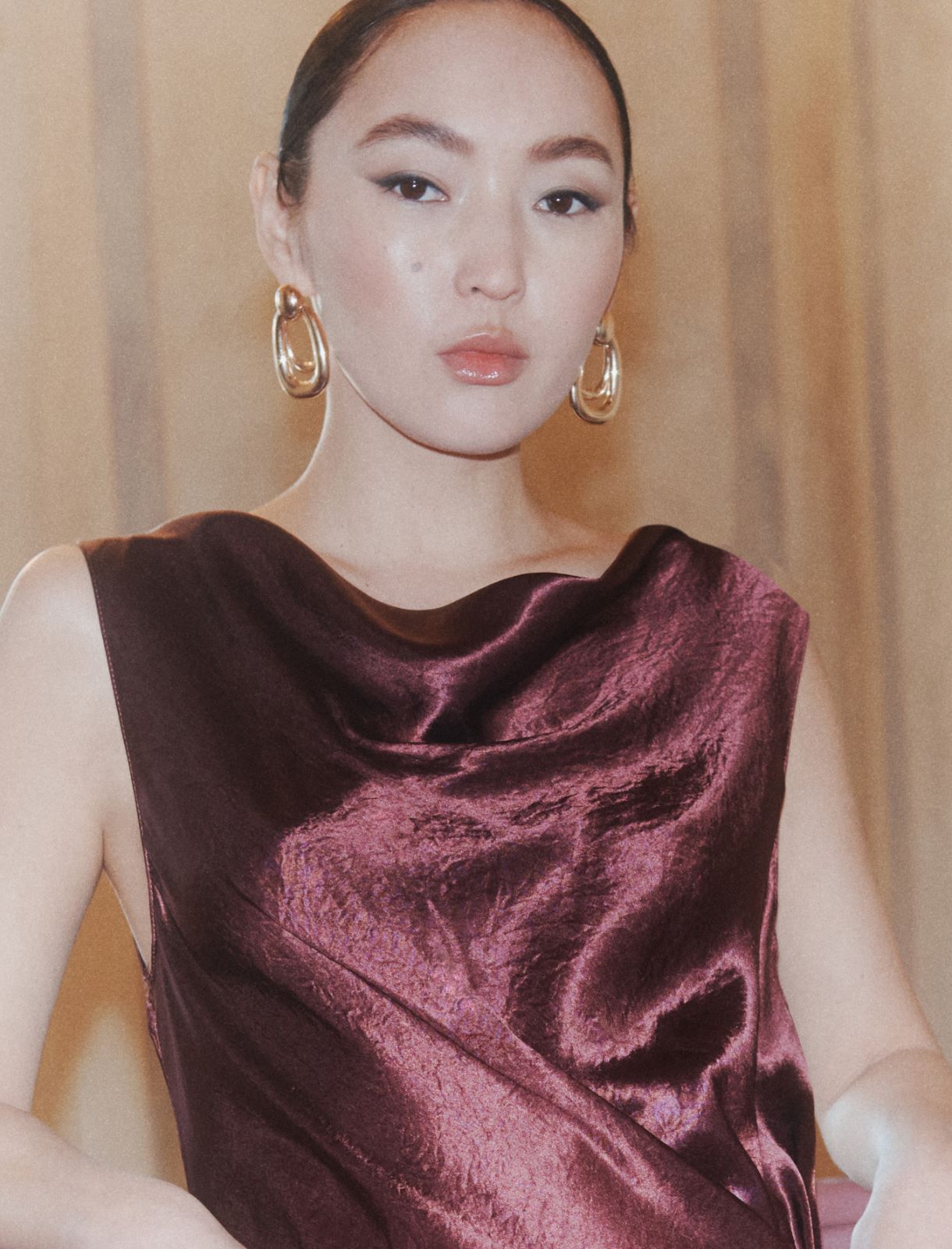 Lightweight satin dress - BORDEAUX - Marella - 5