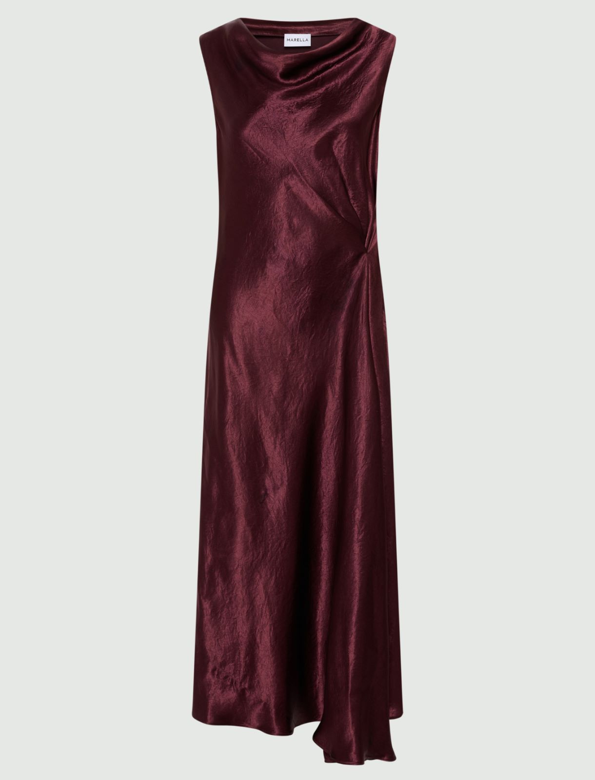 Lightweight satin dress - BORDEAUX - Marella