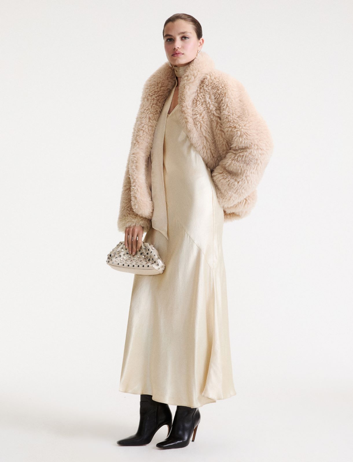Robe en satin - BLANC LAINE - Marella - 2