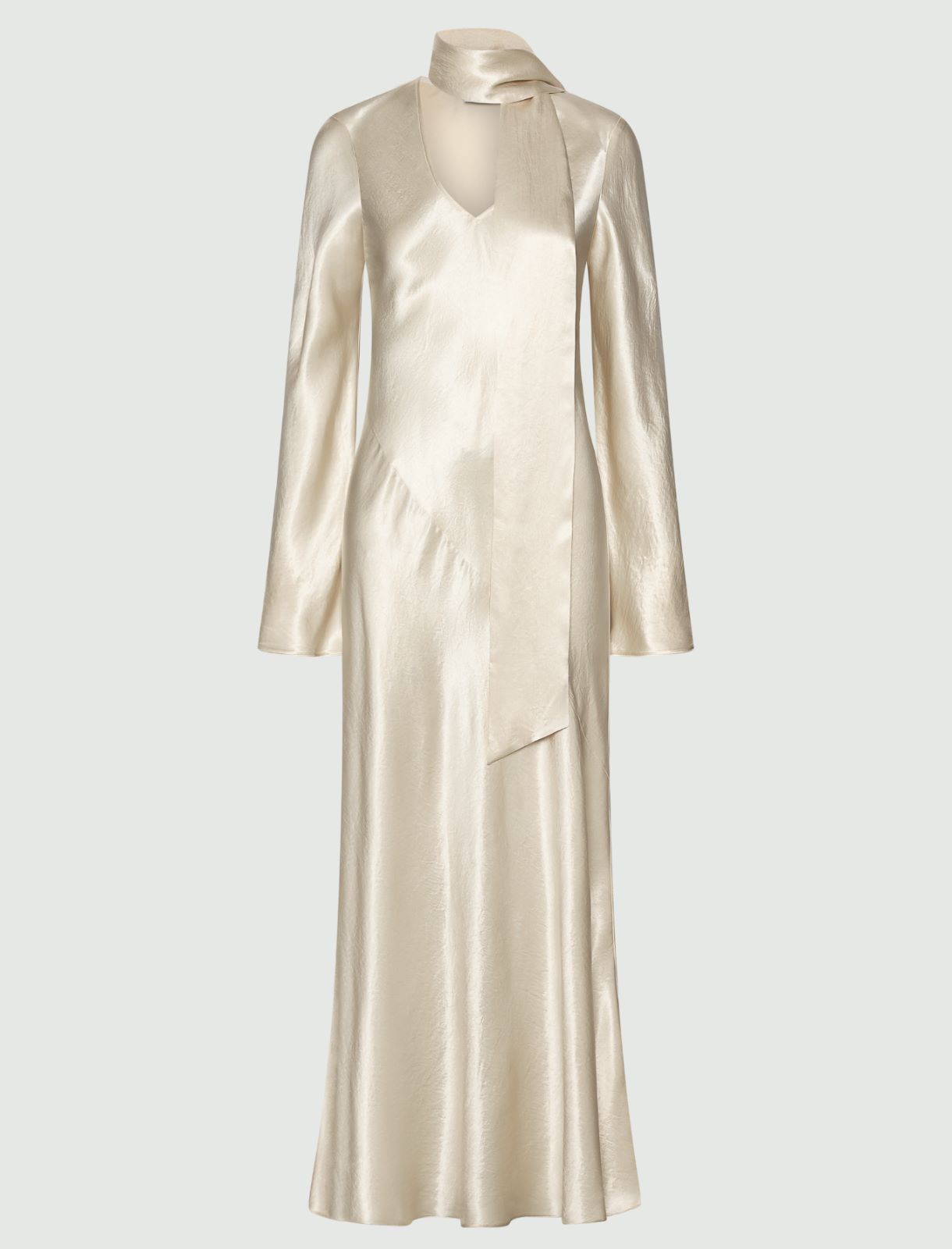 Robe en satin - BLANC LAINE - Marella