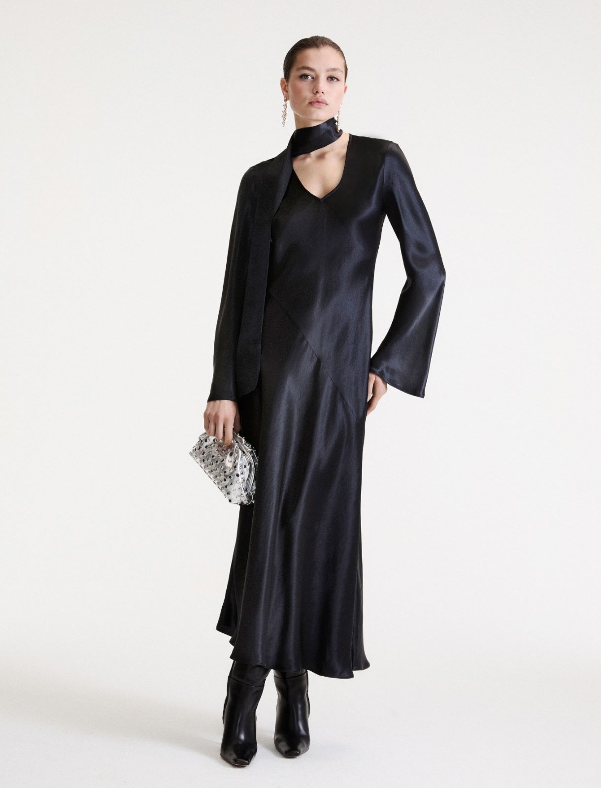 Satin dress - NAVY - Marella - 2