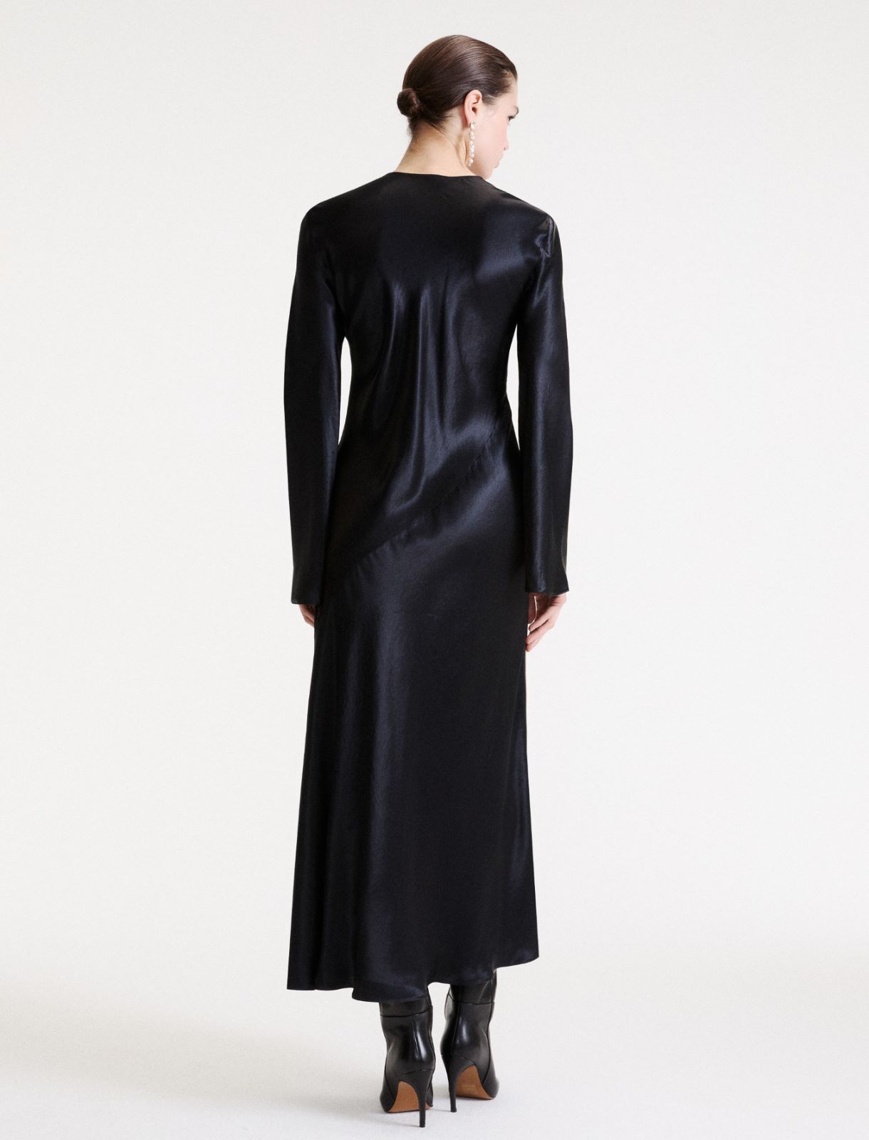 Satin dress - NAVY - Marella - 3