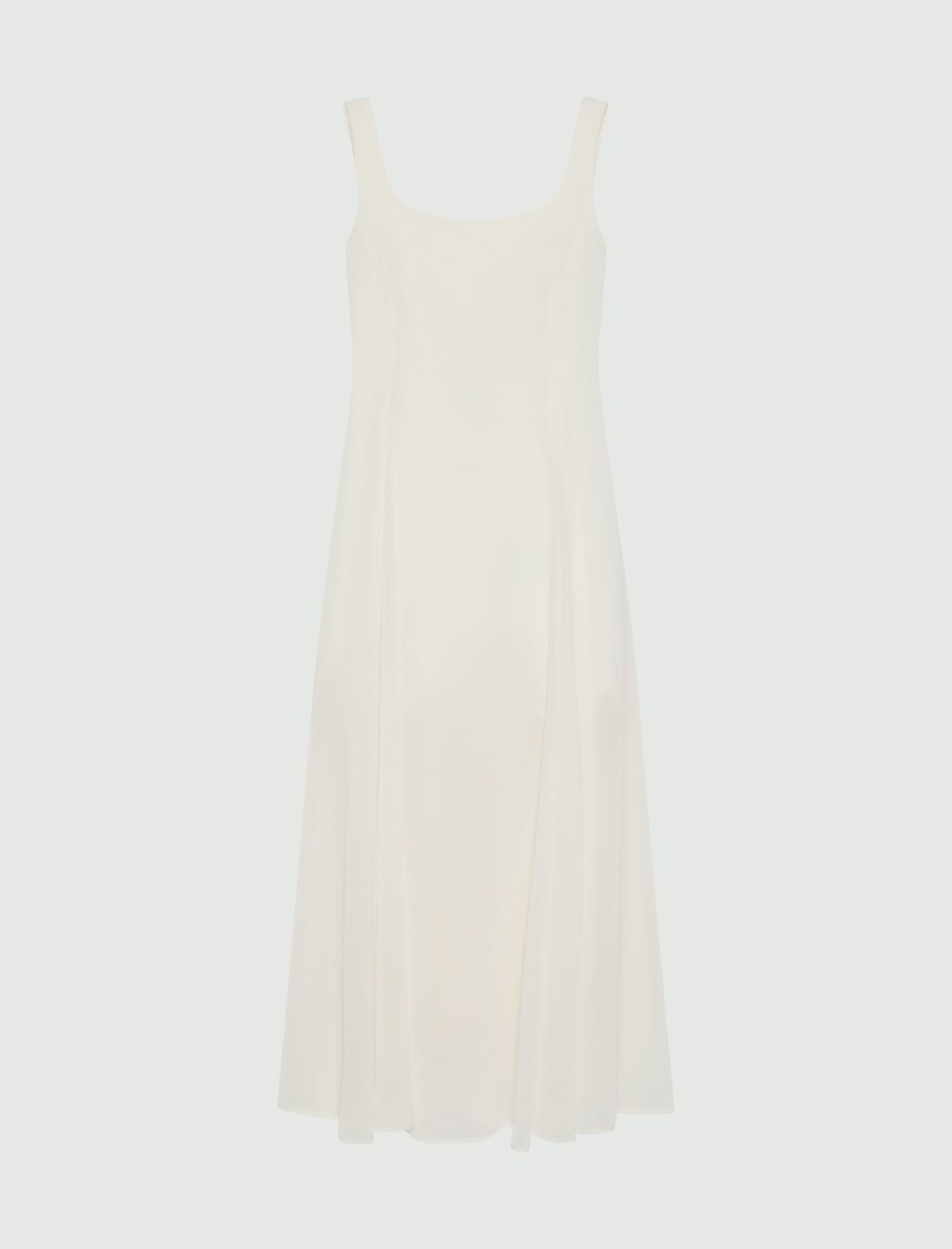 Fit-and-flare georgette dress - WOOL WHITE - Marella