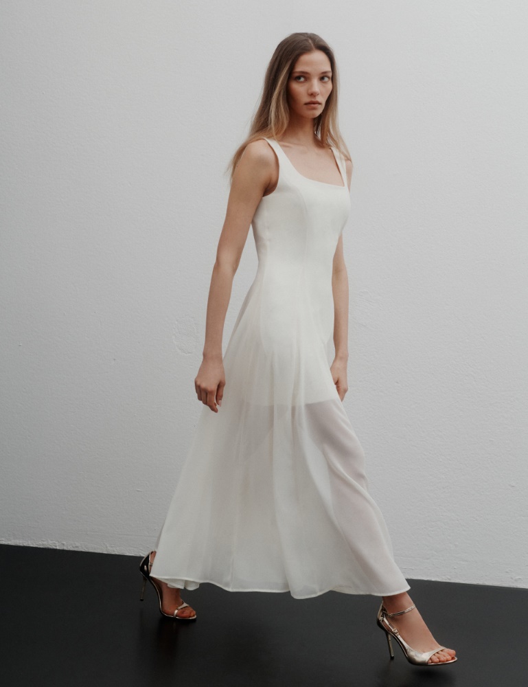 Fit-and-flare georgette dress - Marella