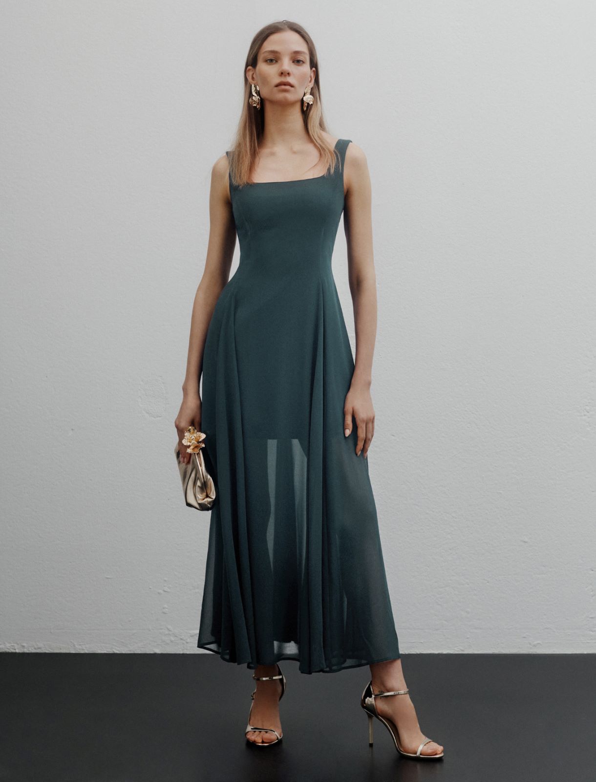 Sukienka fit and flare z żorżety - MORSKI NIEBIESKI - Marella - 2