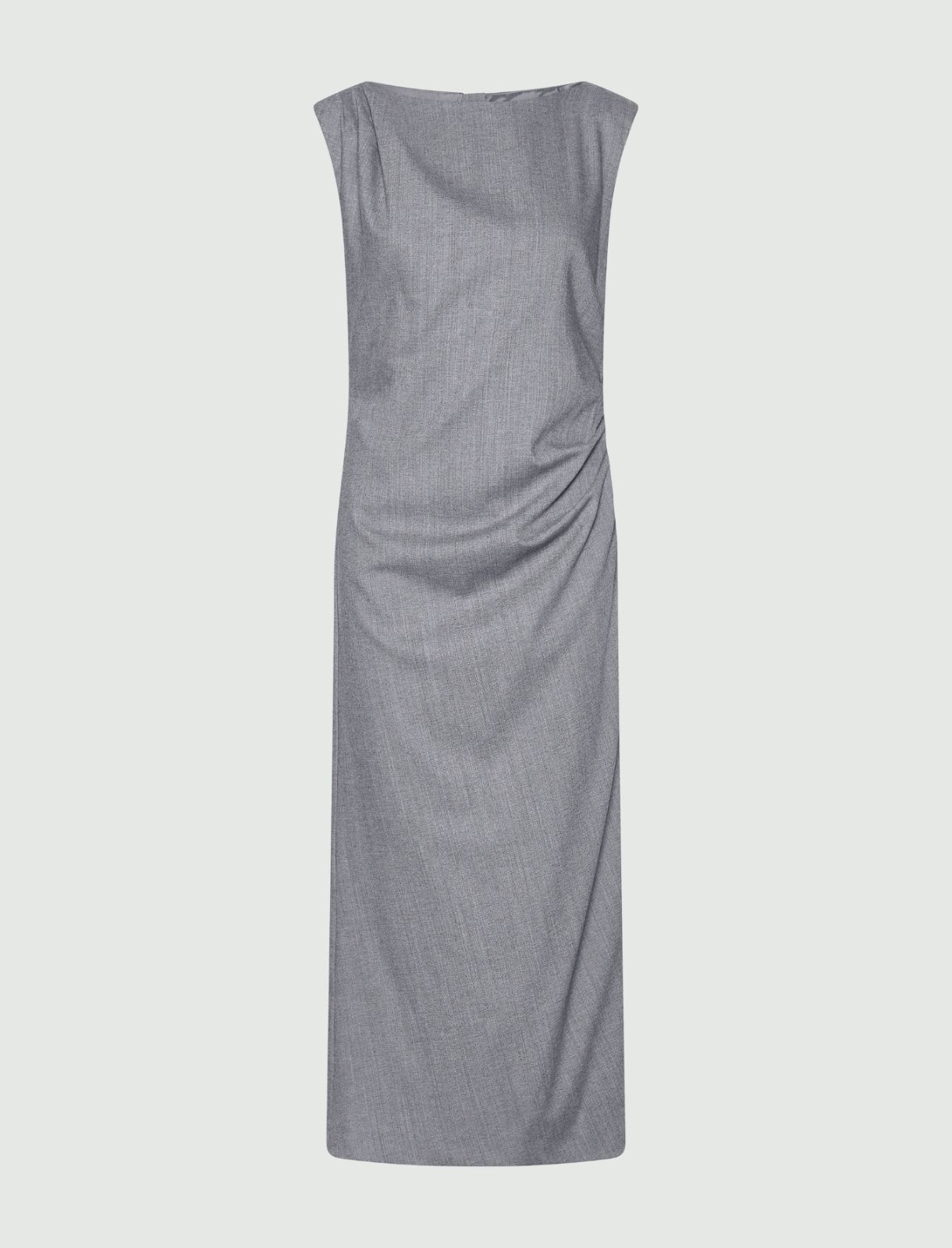 Sleeveless dress in a comfortable wool blend - MELANGE GREY - Marella