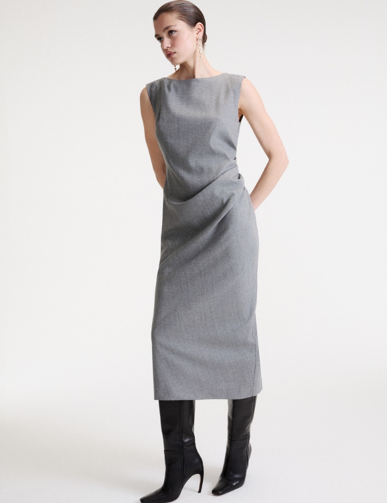 Sleeveless dress in a comfortable wool blend - Marella