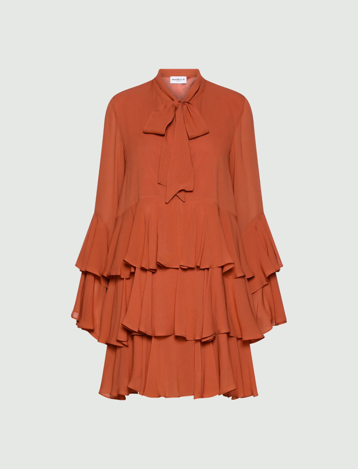 Flounced dress - TERRA COTTA - Marella