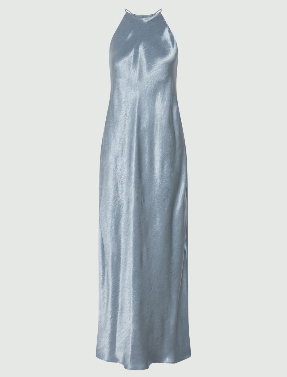 Ärmelloses Kleid aus Satin - PUDERBLAU - Marella