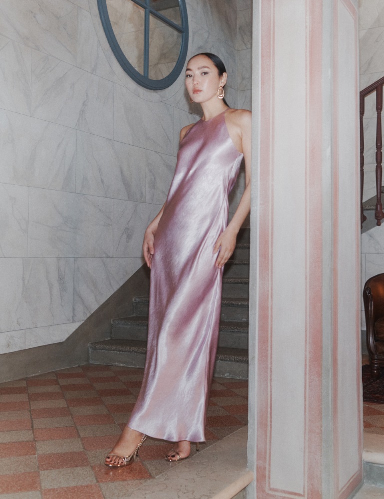 Ärmelloses Kleid aus Satin - Marella