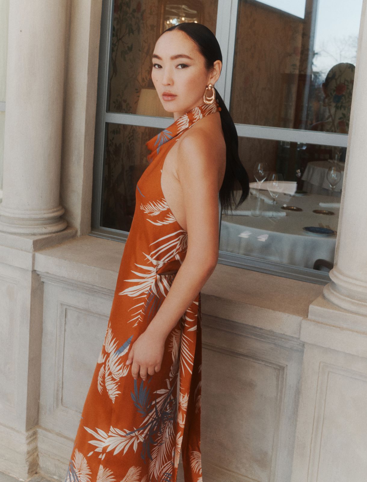 Robe sans manches en pure soie - ROUILLE - Marella - 4