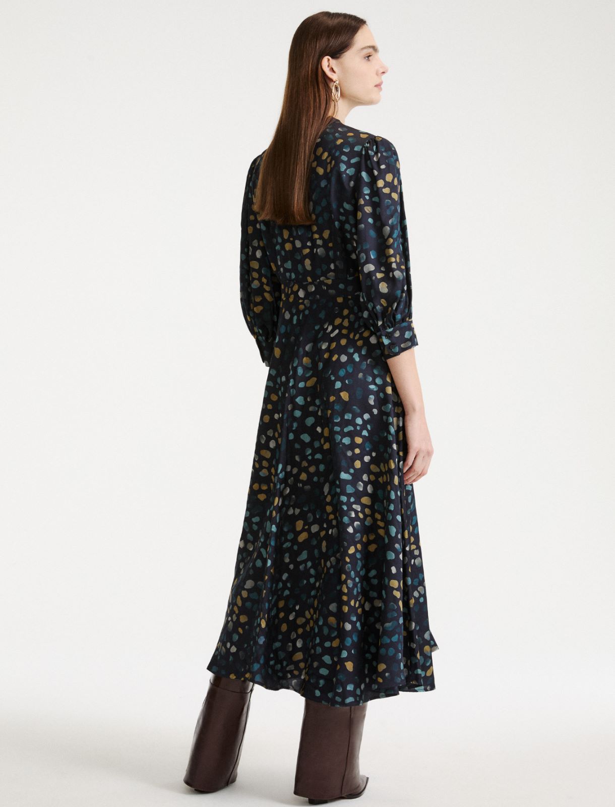 Hemdblusenkleid mit Bändern - NAVYBLAU - Marella - 3