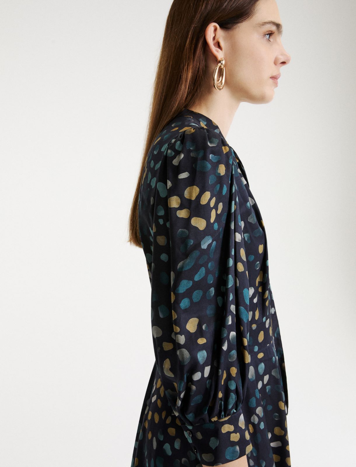 Hemdblusenkleid mit Bändern - NAVYBLAU - Marella - 5